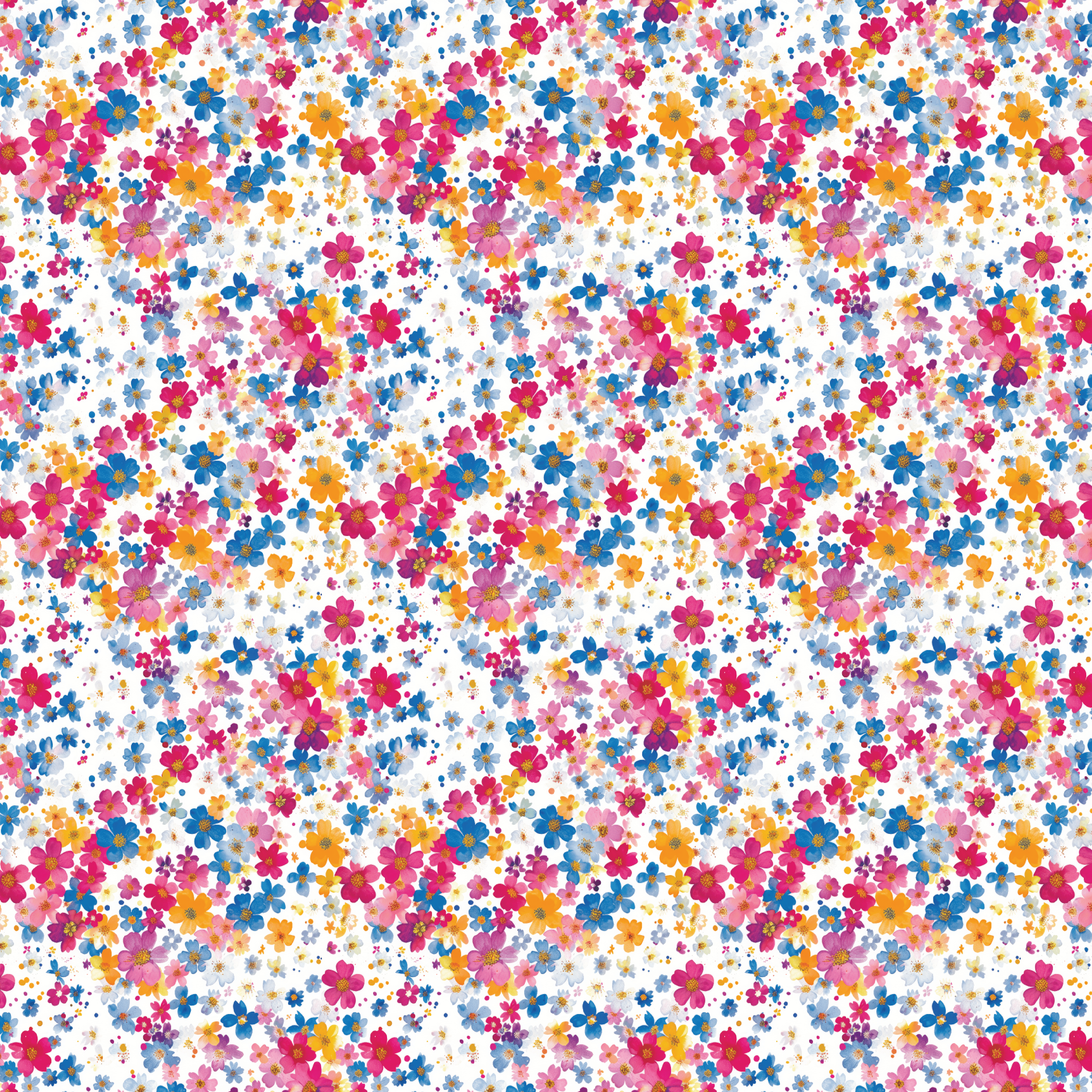 P1197 | Primary Floral Pattern Acrylic Sheets - CMB Pattern Acrylic